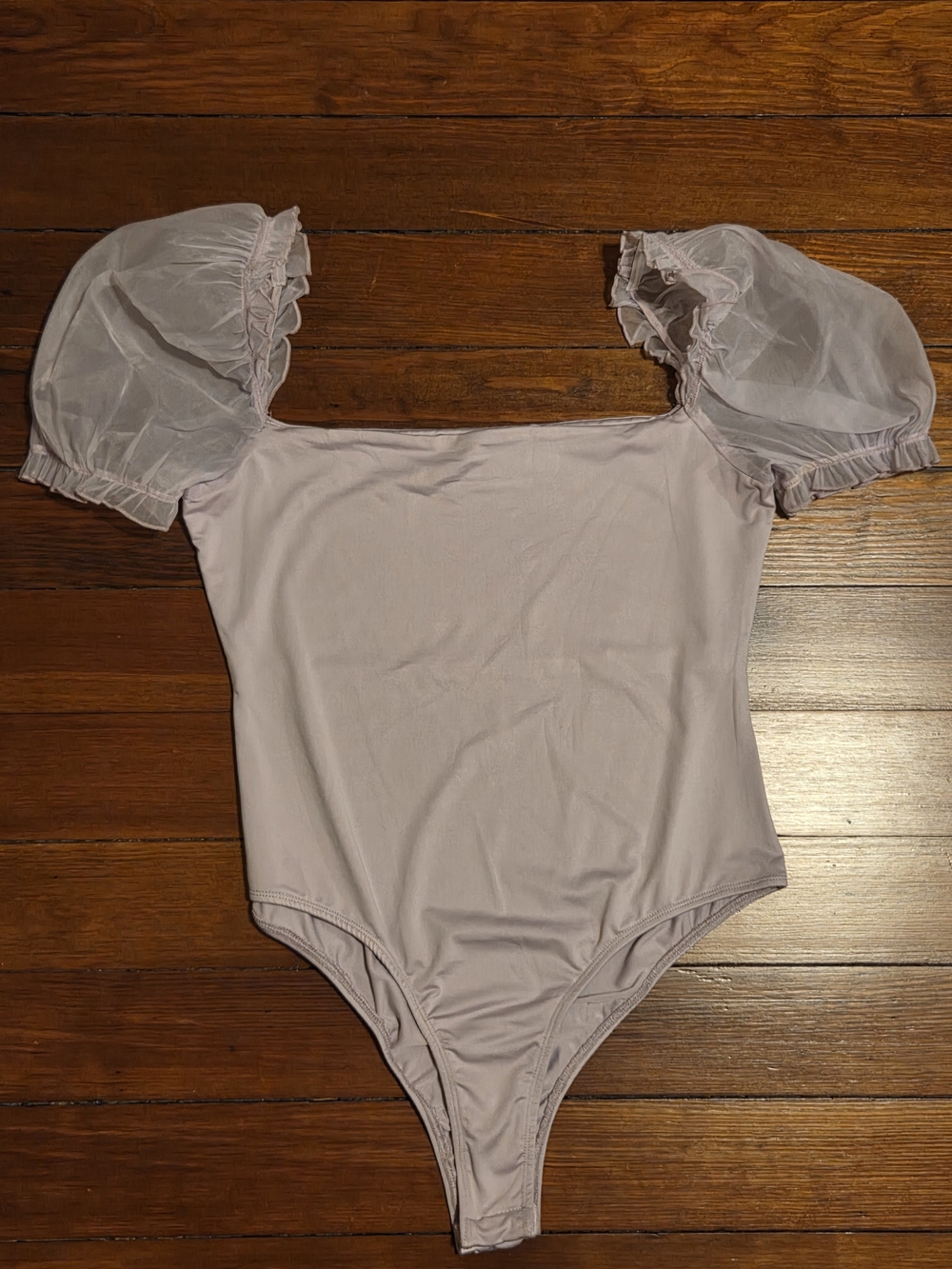 Princess Polly Lilac Sheer Puff Sleeve Bodysuit